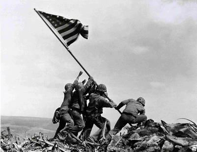 Joe Rosenthal - Raising the Flag on Iwo Jima, 1945: Artist: Joe Rosenthal Title: Raising the Flag on Iwo Jima, 1945 Date Printed: 2008 Medium: High Quality Photo Print with Copyright Joe Rosenthal/Ap Photo Print Origin: Printed in Italy / Corriere dell