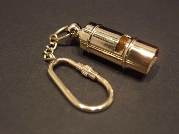 Victorian Style, Gold Brass Whistle Pendant Keychain (1 of 20)
