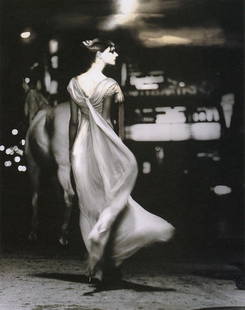 LILLIAN BASSMAN - Times Square: Night Fantastic, 1997: Artist: Lillian Bassman Title: Times Square: The Night Fantastic, 1997 Medium: Photo Litho, 1998, Hong Kong Dimensions: 7.2x9.1" Description: Heat Wax Mounted on 11x14" Conservation Board Artist Bio: