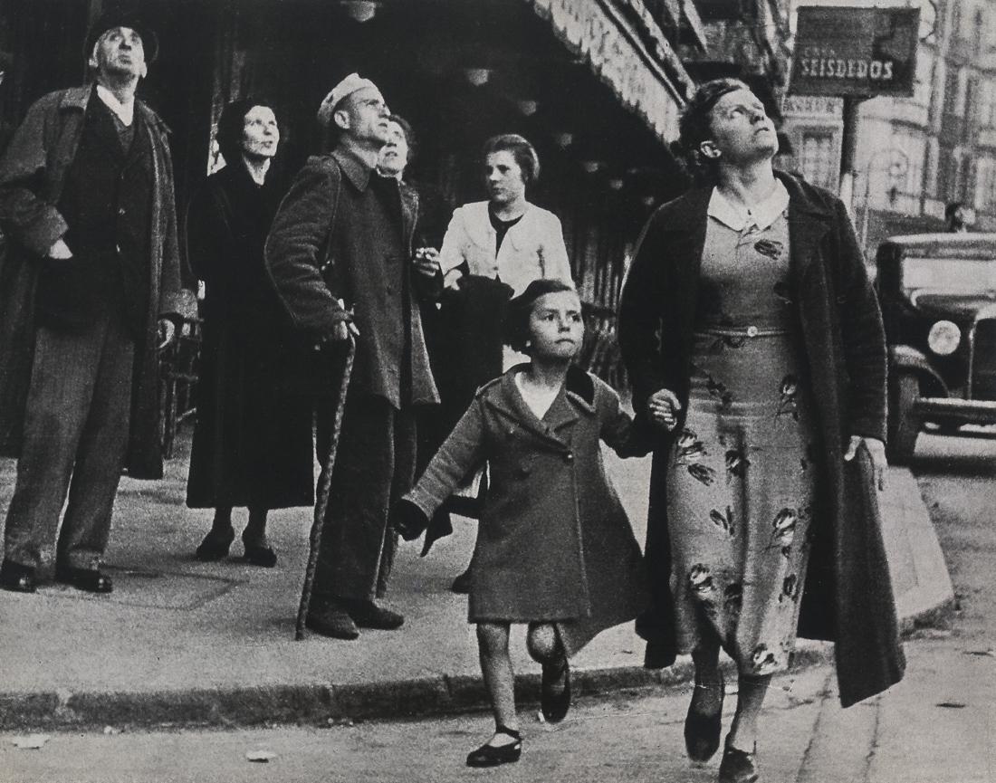 ROBERT CAPA - Running for Cover During Raid, Spain (1 of 1)