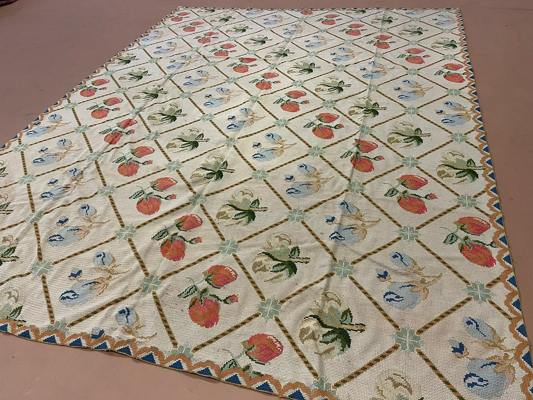 Vintage Needlepoint, Portuguese Carpet 9'0'' X 12'0'', (1 of 7)