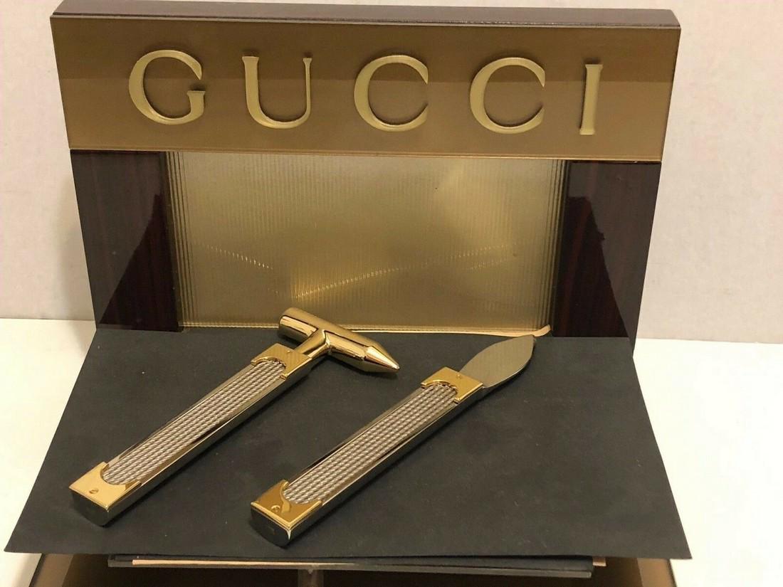 Gucci letter opener paper weight set metal vintage (1 of 7)
