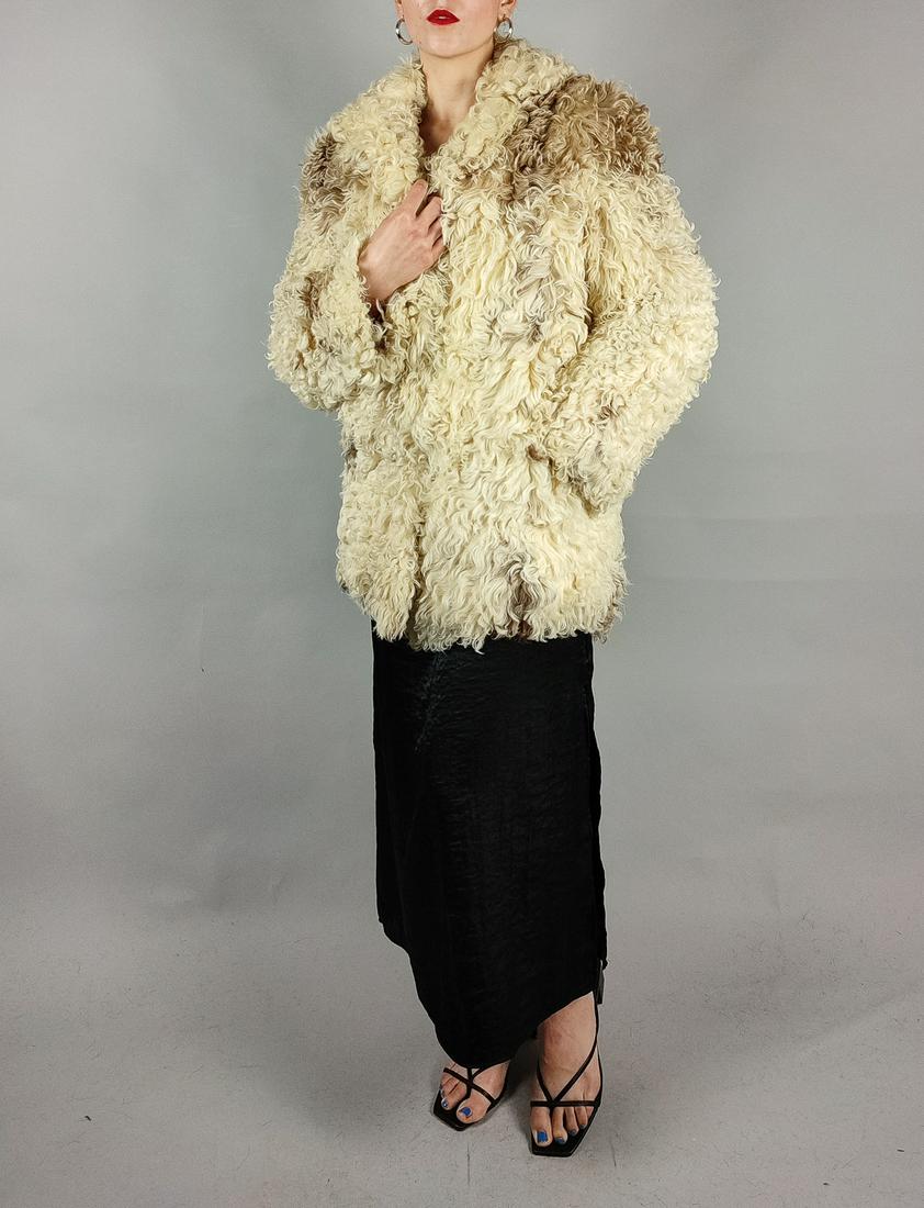 WHITE BROWN ANGORA SHEEP JACKET (1 of 7)