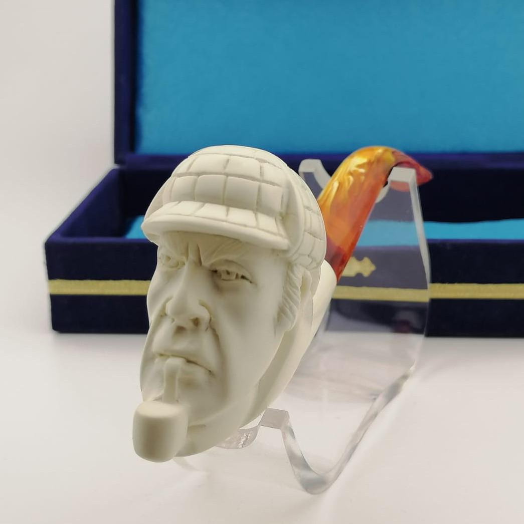Sherlock Holmes,Hand carved Meerschaum Pipe. (1 of 11)