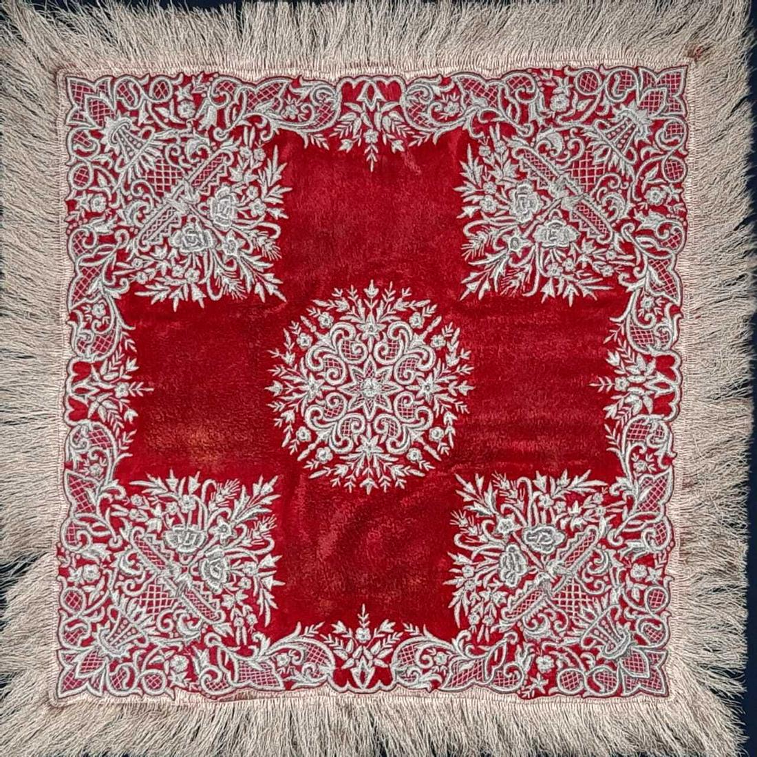 Antique superb quality hand embroidered ottoman textile (1 of 12)