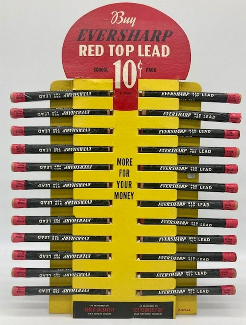 1950'S EVERSHARP RED TOP LEAD STORE COUNTER DISPLAY (1 of 9)