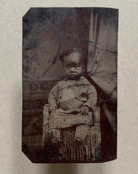 Unusual Tintype of an African-American Boy (1 of 2)