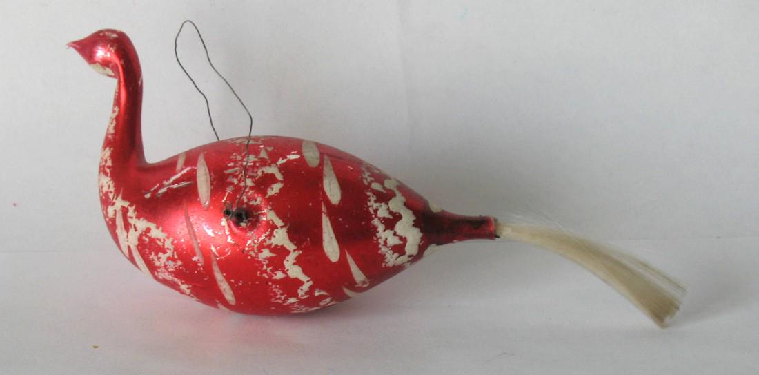 Vintage glass bird Christmas tree decoration (1 of 1)