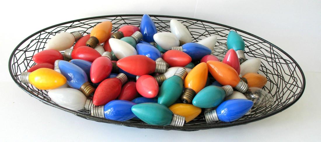 Group of vintage Christmas light bulbs. (1 of 1)
