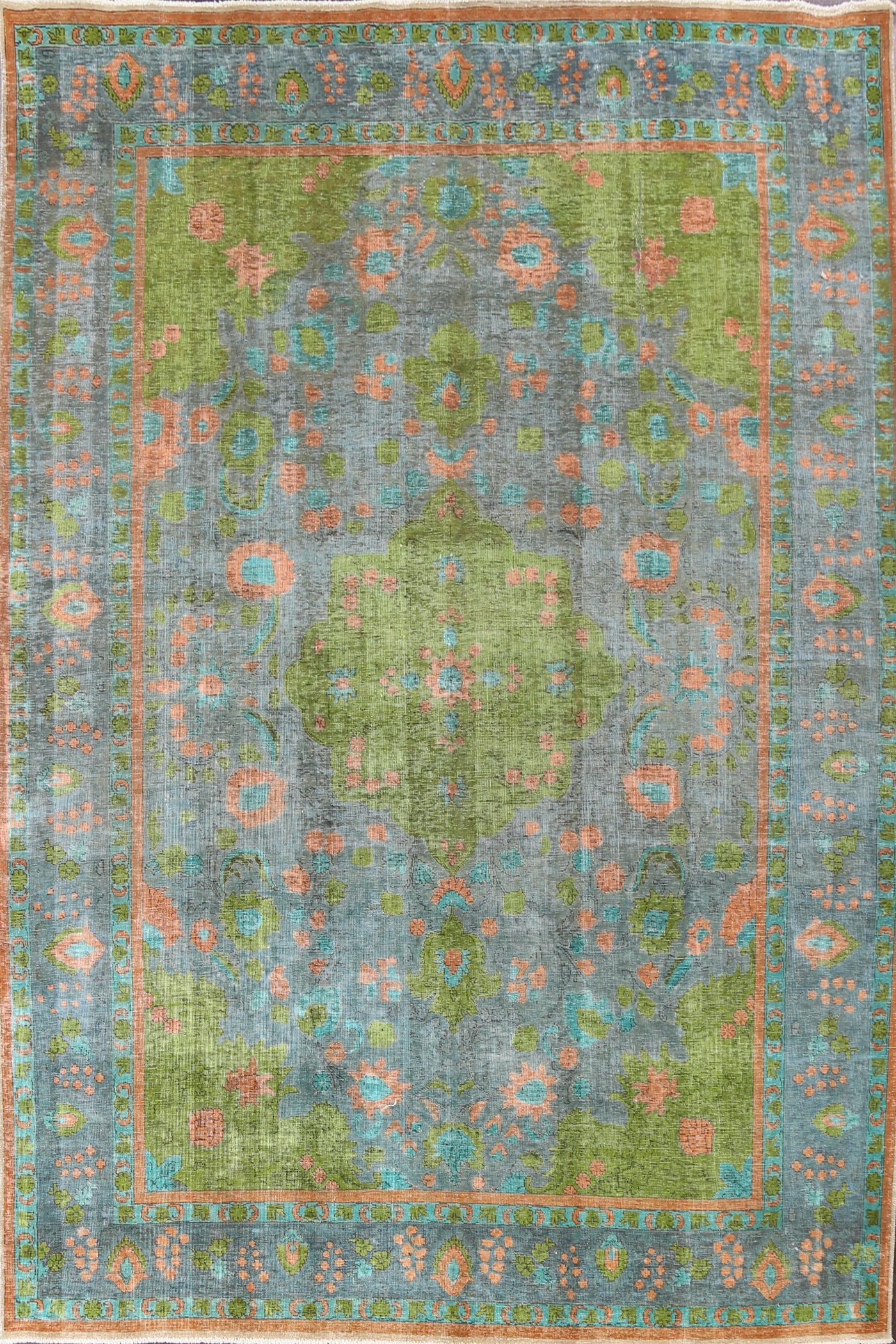 Antique Distressed Tabriz Persian Area Rug 8x11 (1 of 20)