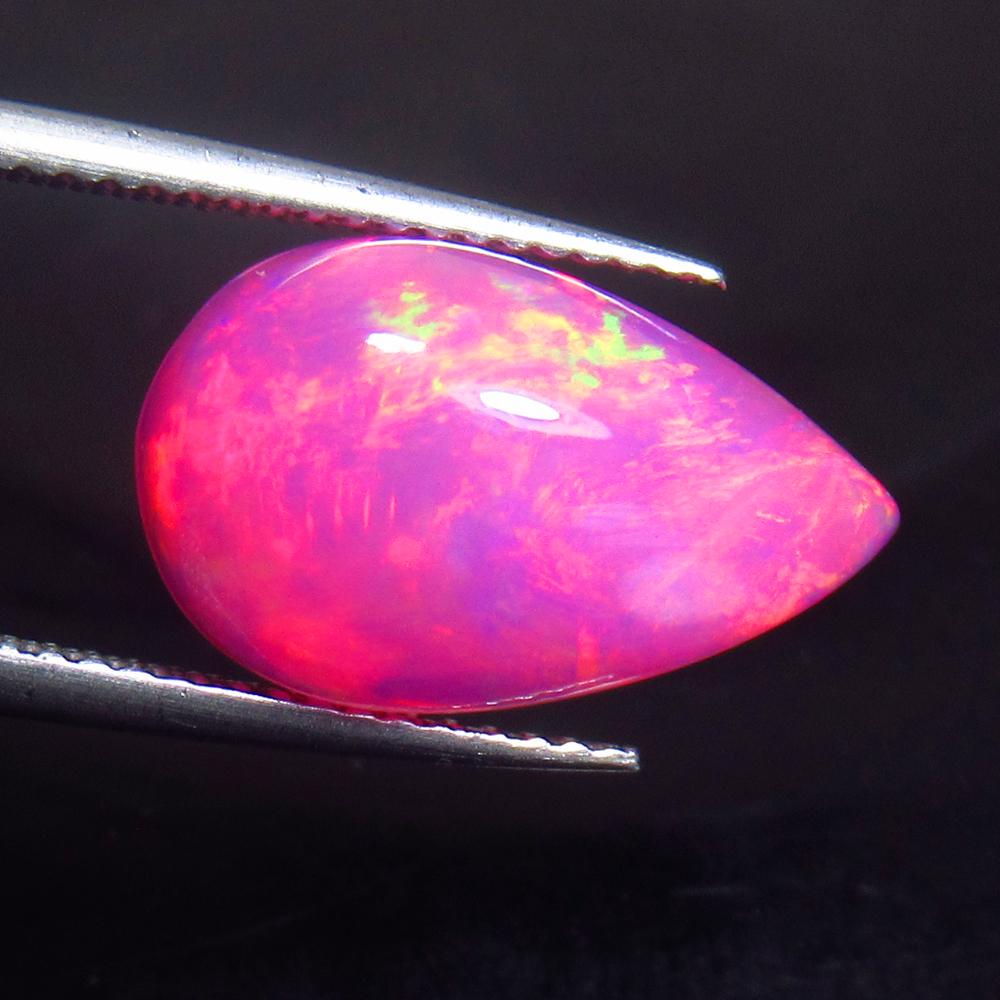 4.30 Ct Natural Ethiopian Pink Fire Opal Pear Cab (1 of 2)