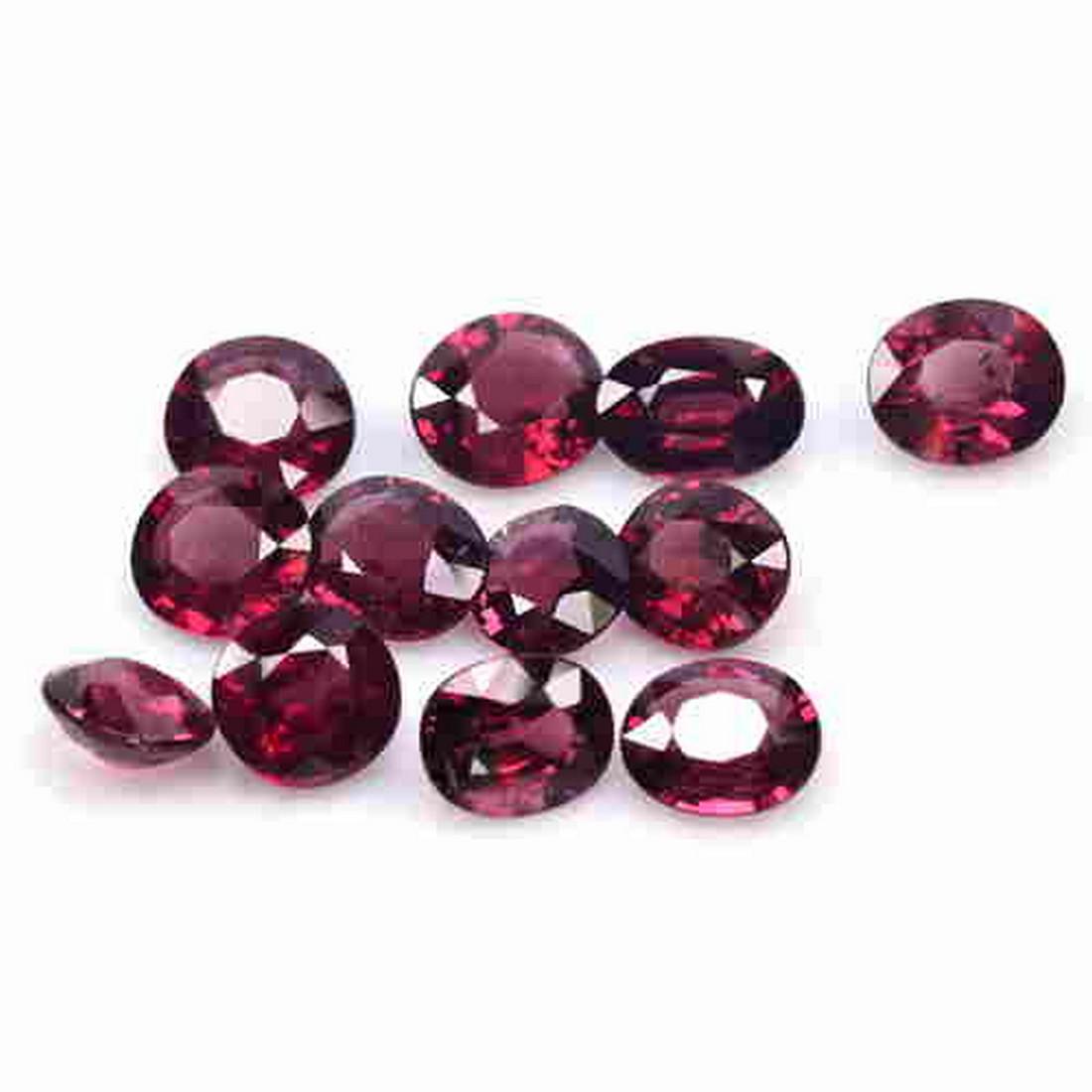 12 Pcs 16.90 Cts MARVELOUS ! NATURAL RHODOLITE GARNET (1 of 2)