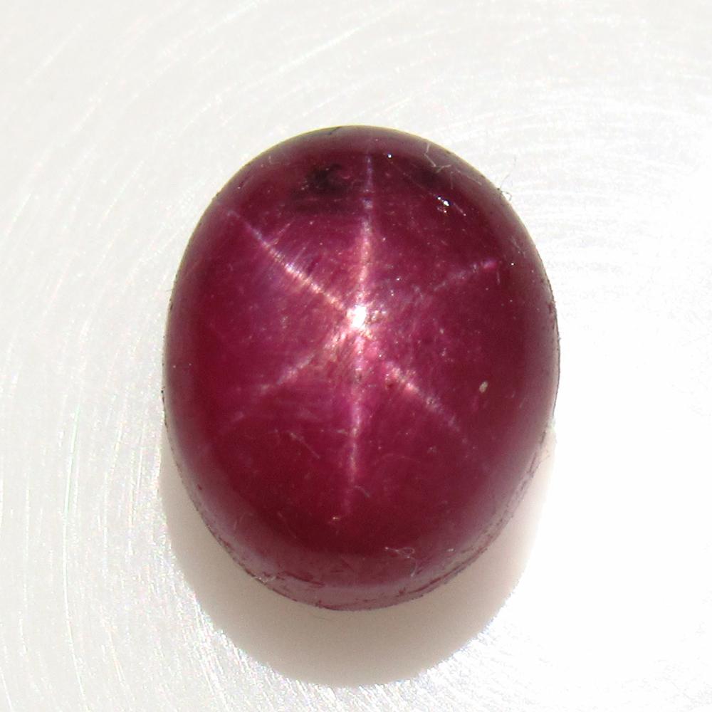 4.31 Ctw Natural Six Line Star Ruby Oval Cabochon (1 of 2)