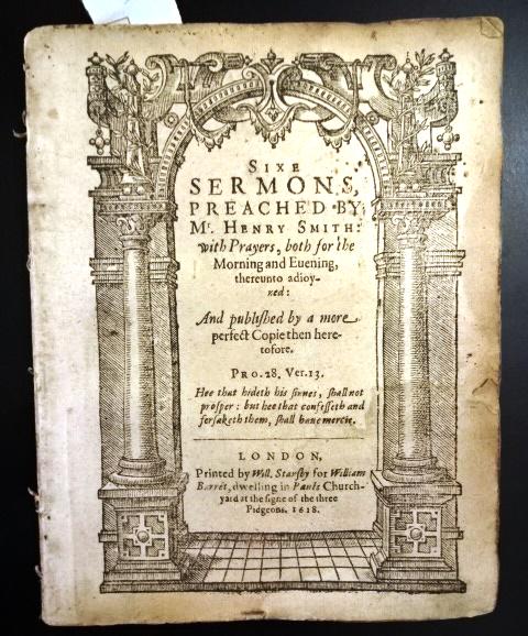 1618 Sixe Sermons with Prayers Henry Smith Puritan (1 of 5)
