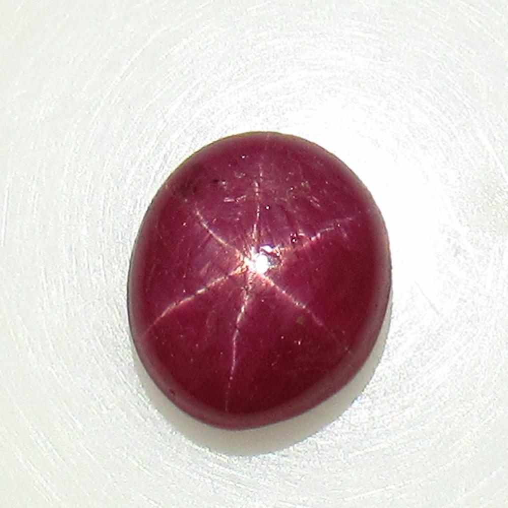3.05 Ctw Natural Six Line Star Ruby Oval Cab (1 of 2)