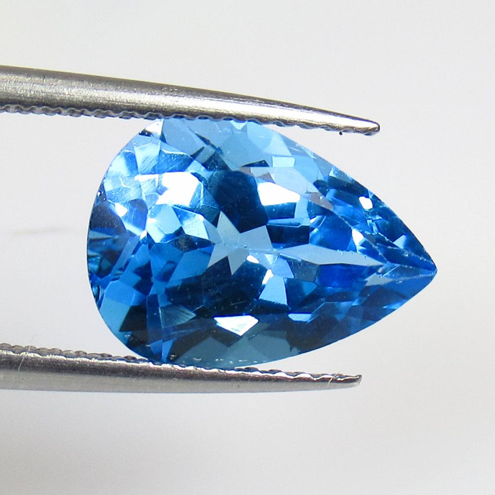 4.40 Ct Natural Blue Topaz Pear Cut (1 of 2)