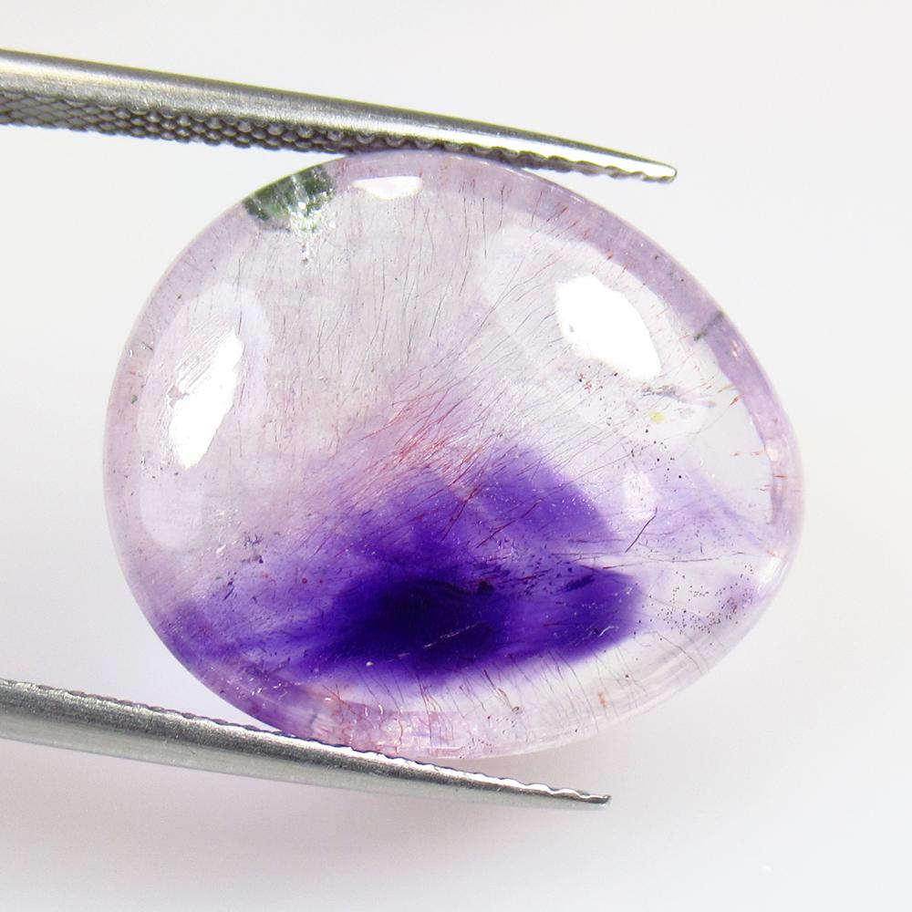 20.00 Ct Natural Rutile Amethyst Quartz Pear Cab (1 of 2)