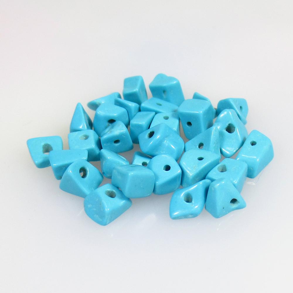 6.38 Ct Natural 30 Turquoise Drilled Unshaped Beads (1 of 2)
