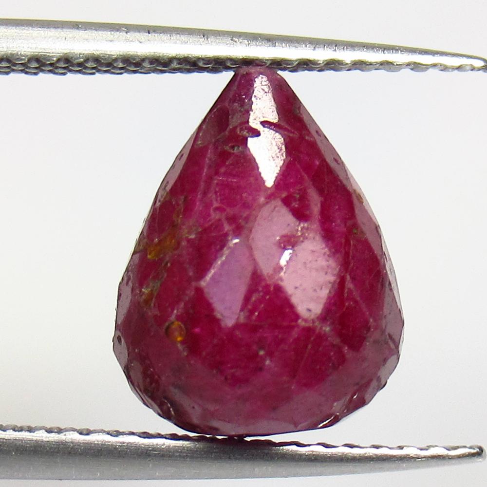 7.14 Ct Natural Red Ruby Pear Drop Beads (1 of 2)