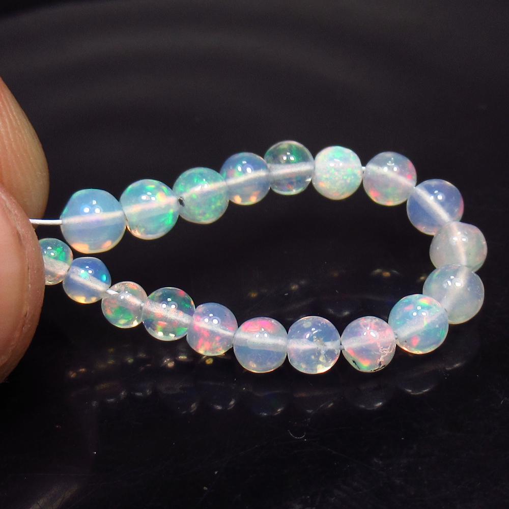 4.00 Ct Natural 19 Multi-Color Fire Opal Ball Beads (1 of 2)