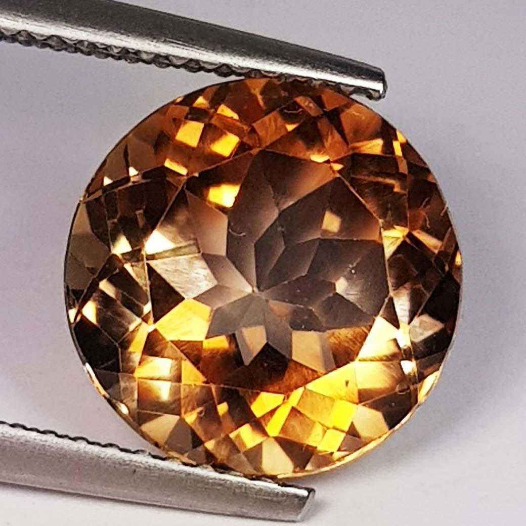 5.62 ct Natural Champagne Topaz Round Cut (1 of 5)