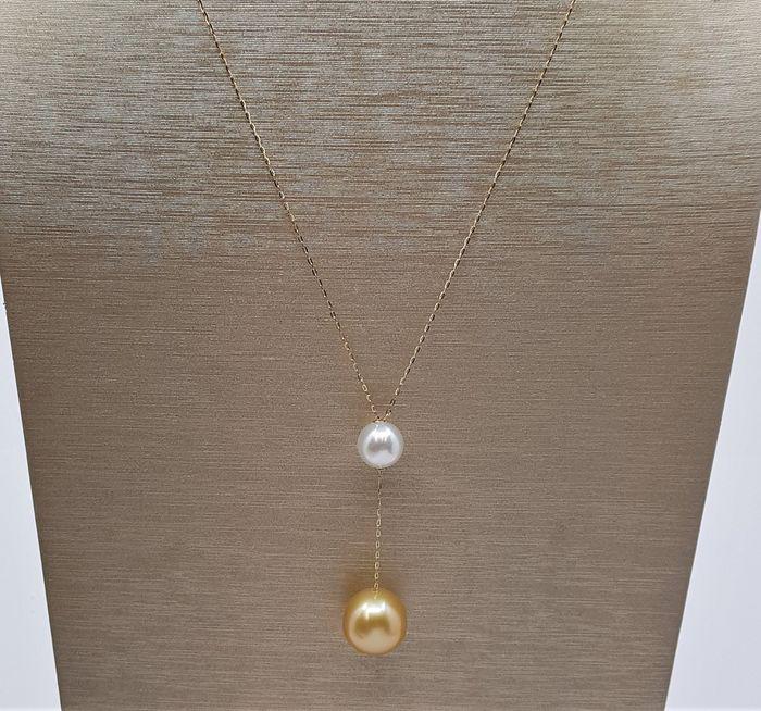 10x13mm Golden and White South Sea Pearls - 18 kt. (1 of 12)