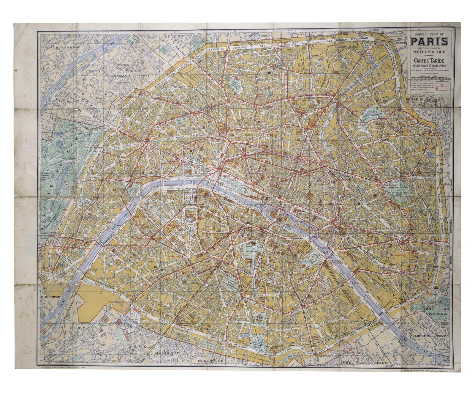 Paris French subway plan 1931 exposition coloniale (1 of 3)