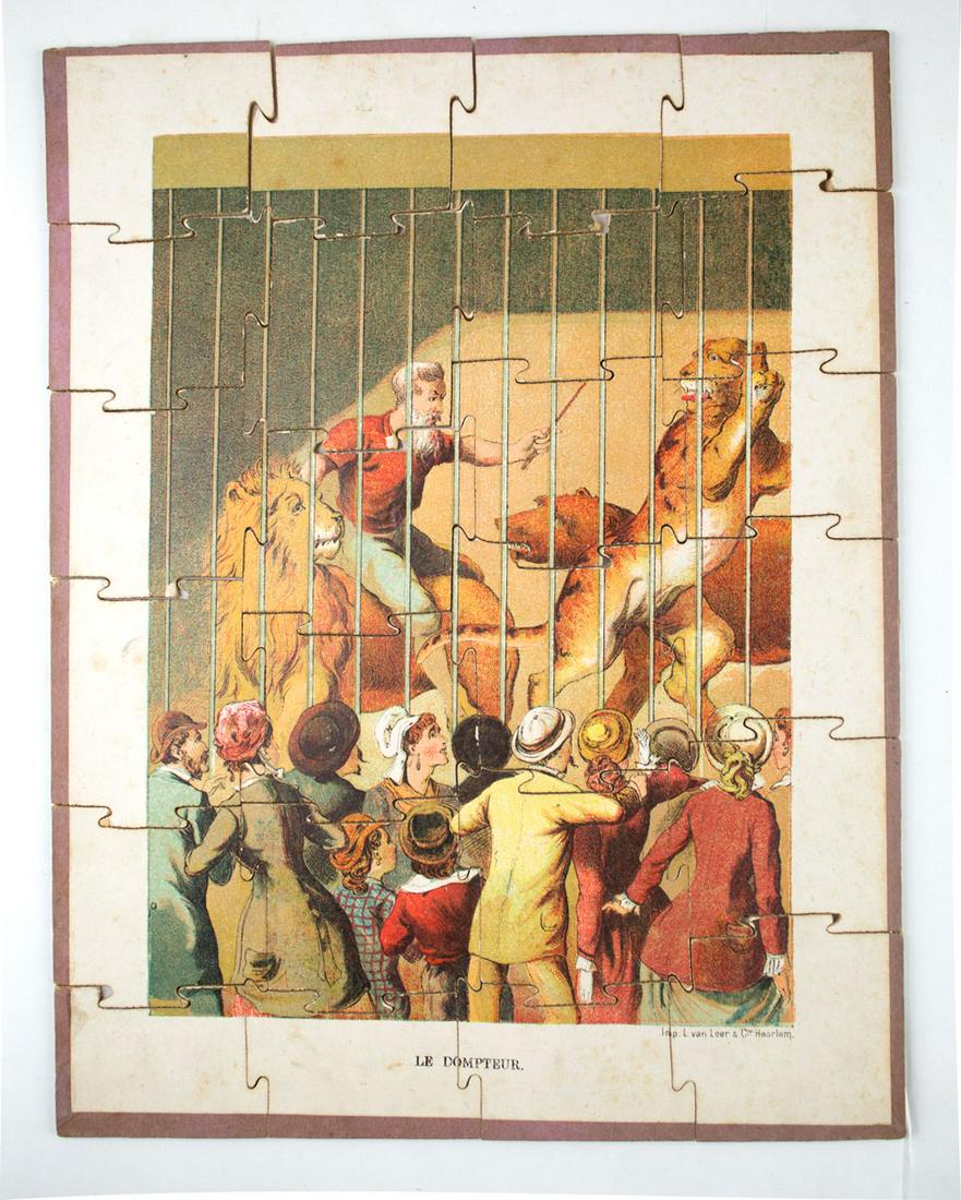 FRENCH antique puzzle late 19th early 20th " the circus (1 of 2)