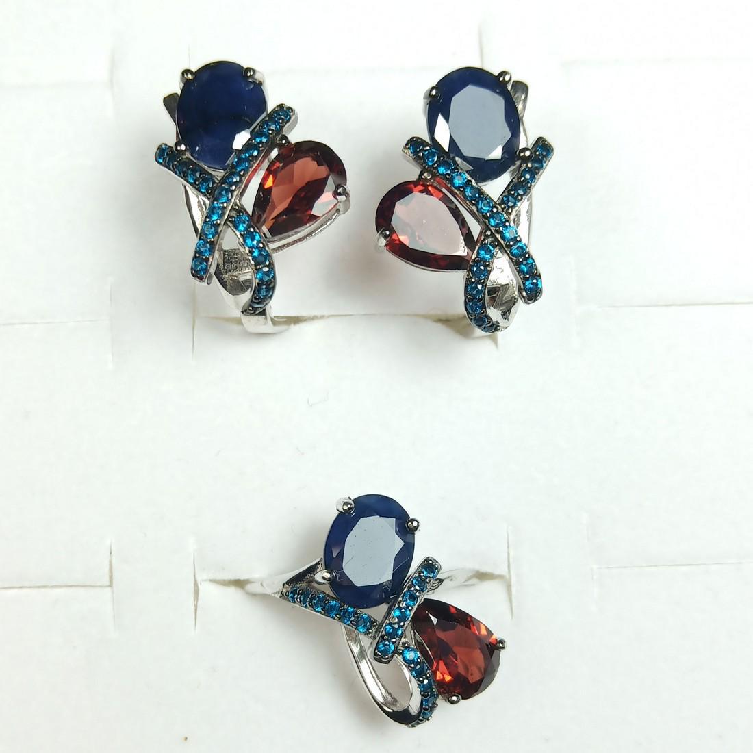 ULTRA RARE ! NATURAL BLUE SAPPHIRE & NATURAL GARNET (1 of 6)