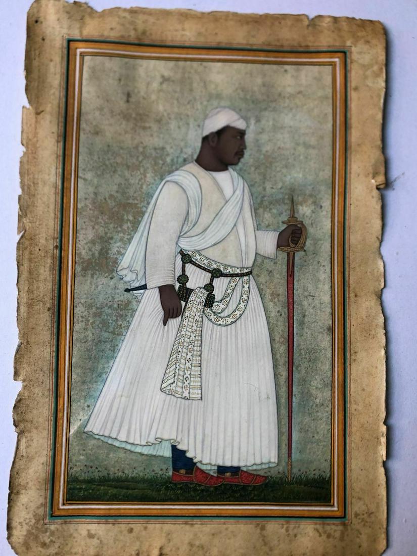 Antique islamic deccan mughal handmade miniature (1 of 12)