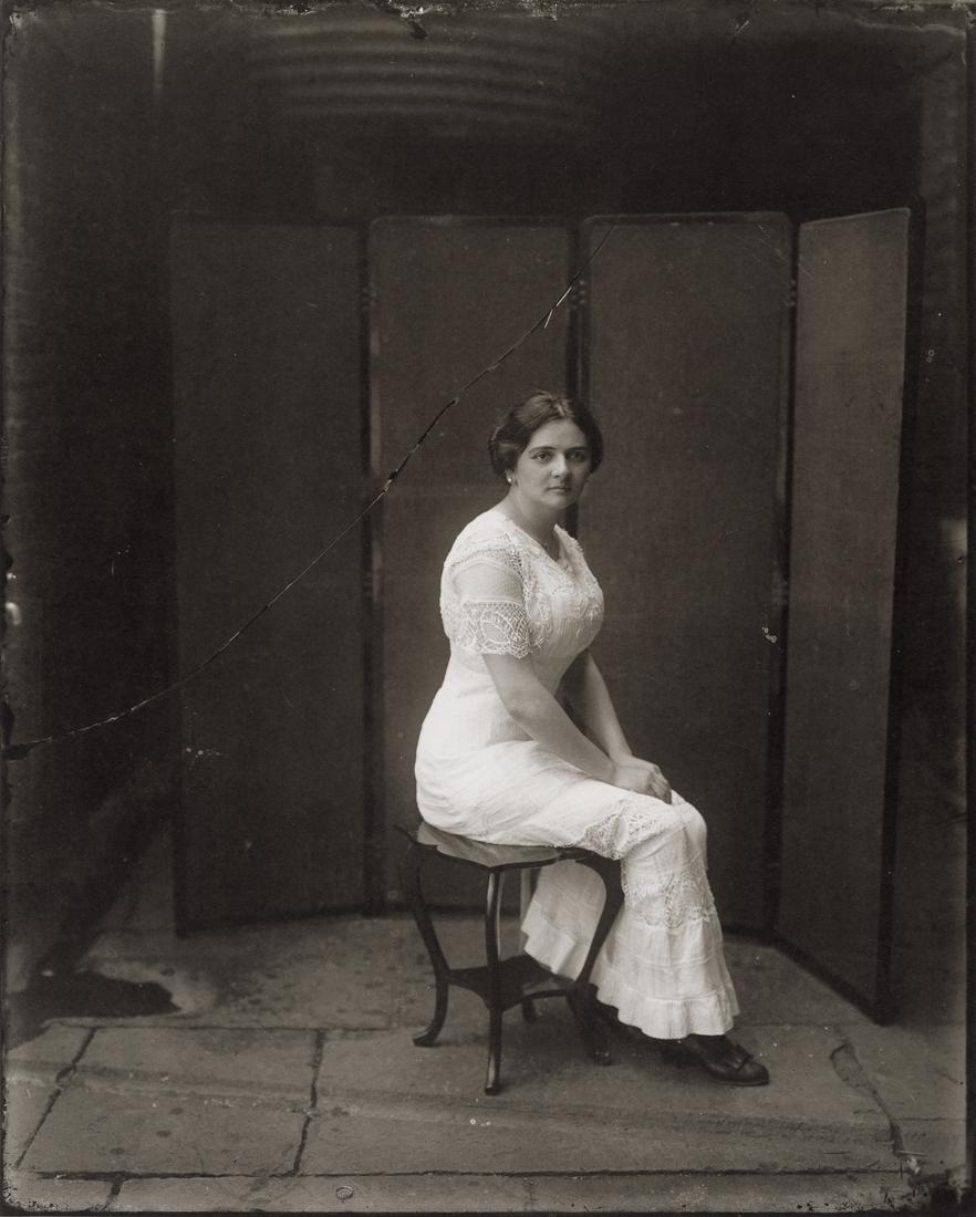 E.J. BELLOCQ - Storyville Portrait: Artist: E.J. Bellocq Title: Storyville Portrait Medium: Photo Litho, 1996, Italy Dimensions: 7.95x9.9" Description: Heat Wax Mounted on 11x14" Conservation Board Artist Bio: John Ernest Joseph Bellocq