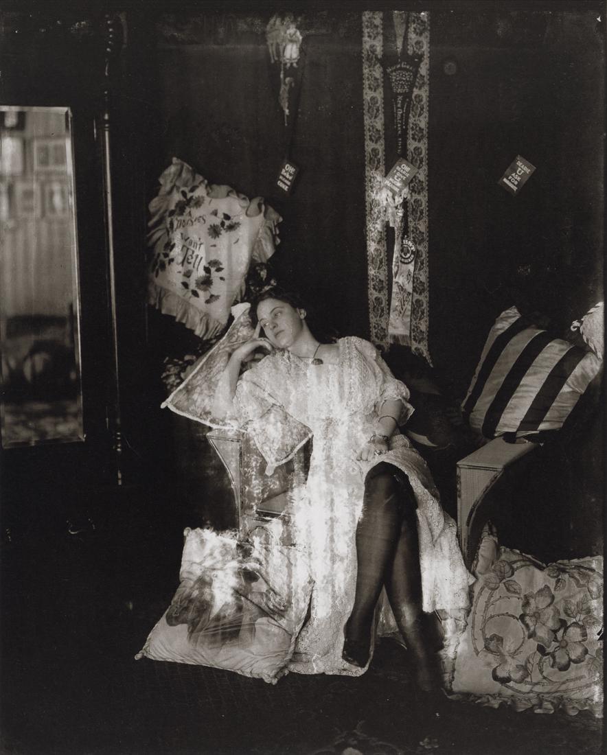 E.J. BELLOCQ - Storyville Prostitute: Artist: E.J. Bellocq Title: Storyville Prostitute Medium: Photo Litho, 1996, Italy Dimensions: 7.95x9.85" Description: Heat Wax Mounted on 11x14" Conservation Board Artist Bio: John Ernest Joseph Bell