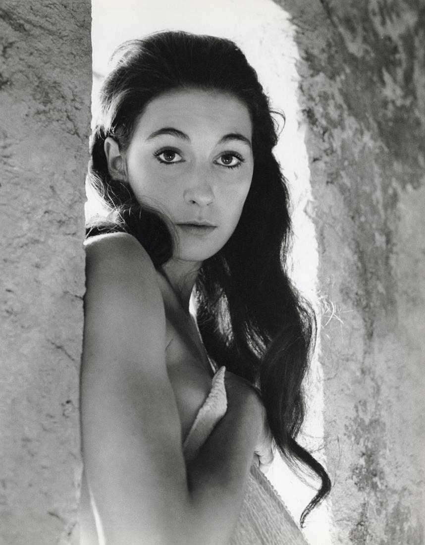 PHILIPPE HALSMAN - Angelica Huston, 1968: Artist: Philippe Halsman Title: Angelica Huston, 1968 Medium: Photo Litho, 1998, USA Dimensions: 10.1x12.9" Description: Heat Wax Mounted on 12x16" Conservation Board Artist Bio: Philippe Halsman was