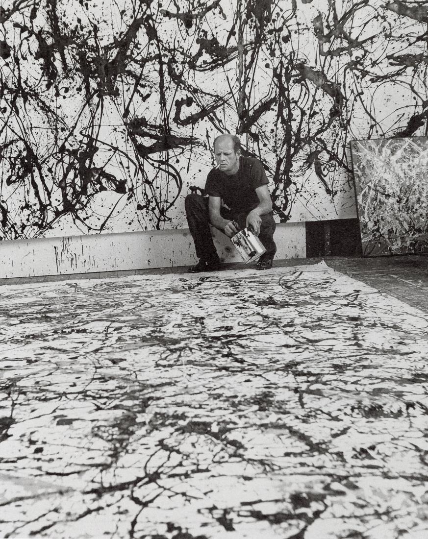 HANS NAMUTH - Jackson Pollack with Painting No. 32 (1 of 1)