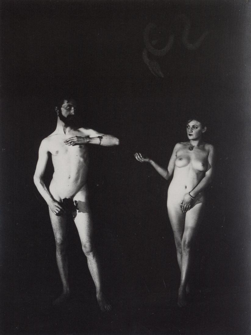 MAN RAY - Adam and Eve, 1924-25: Artist: Man Ray Title: Adam and Eve (Marcel Duchamp and Brogna Perlmutter), 1924-25 Medium: Photo Litho, 2013, Germany Dimensions: 7.25x9.7" Description: Heat Wax Mounted on 11x14" Conservation Board