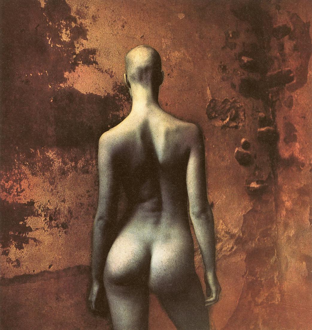 JAN SAUDEK - Untitled Nude: Artist: Jan Saudek Title: Untitled Nude Medium: Photo Litho, 1991, Slovenia Dimensions: 7.4x7.8" Description: Heat Wax Mounted on 8.5x11" Conservation Board Artist Bio: Jan Saudek (1935) is a Czech ar