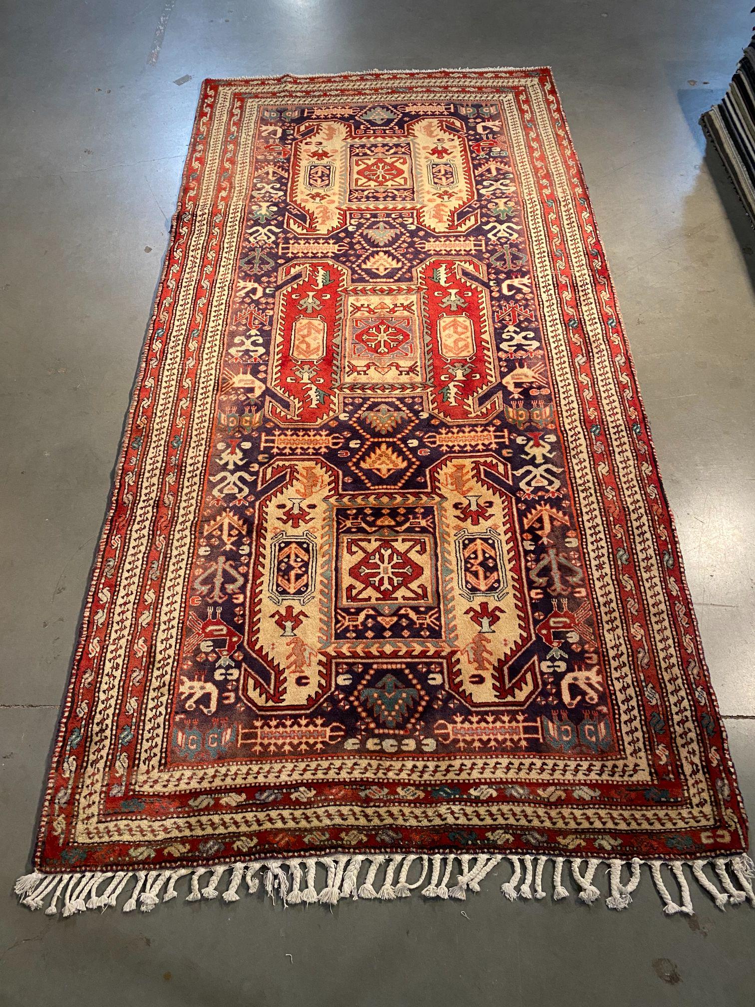 AUTHENTIC VINTAGE PERSIAN HAMADAN 5'x10'.4" (1 of 9)