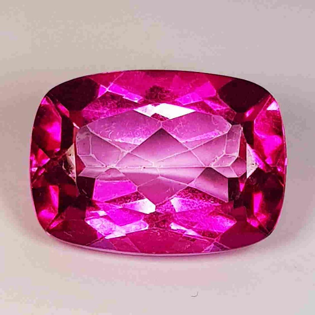 19.99 ct Natural Pink Topaz Cushion Cut (1 of 5)
