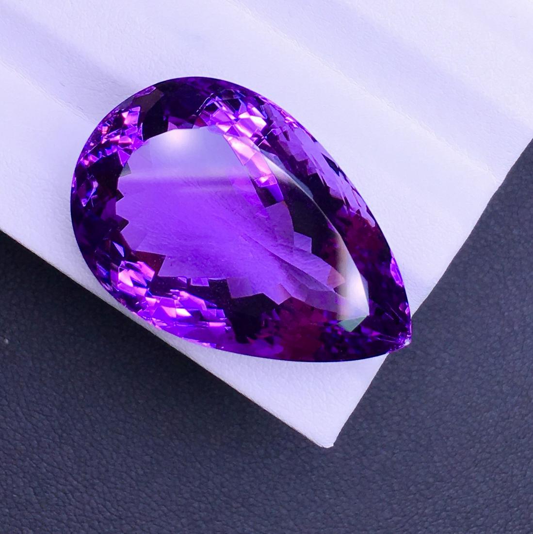 Natural Pear 47.3 CT Amethyst Loose Gemstone (1 of 6)