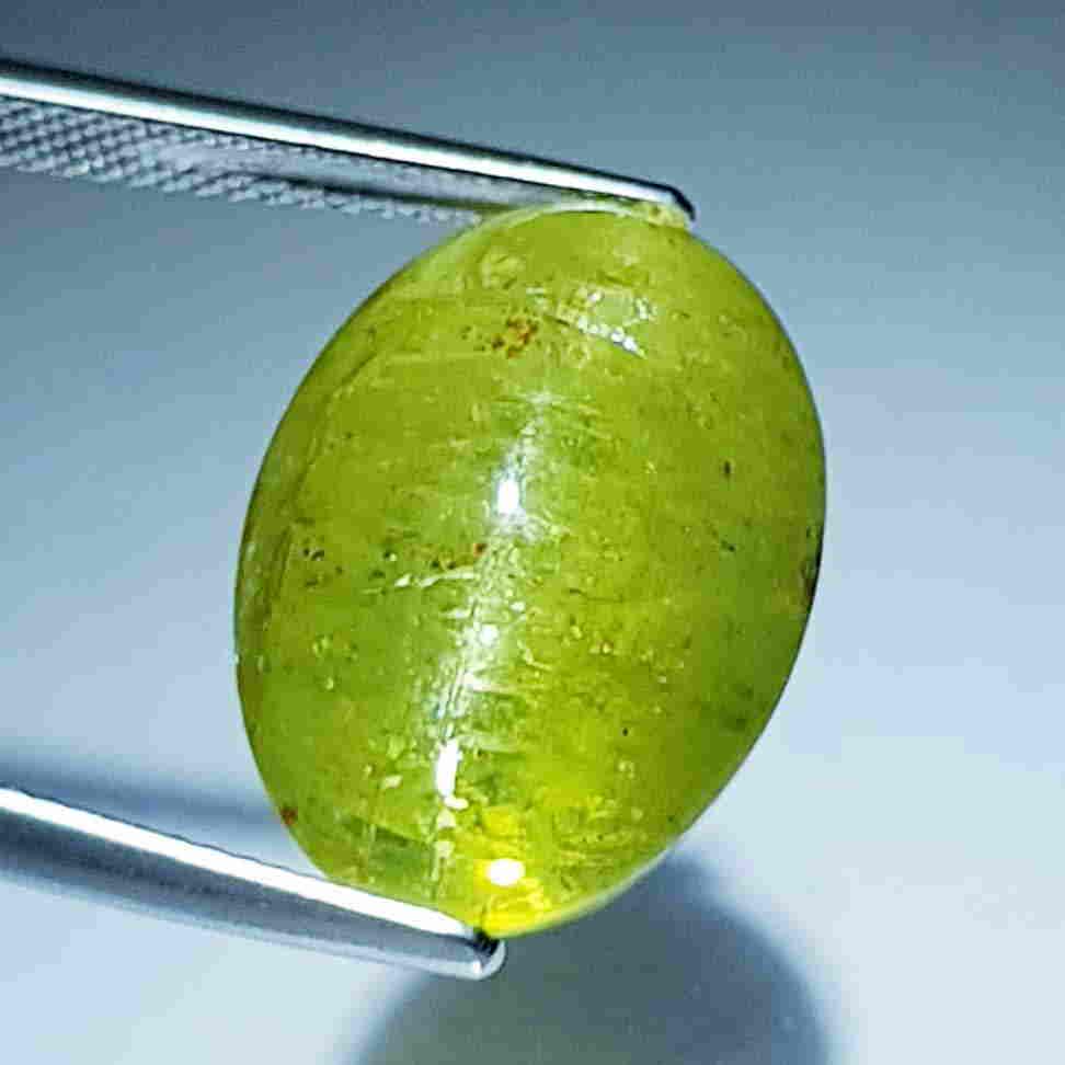 23.31 ct Natural Apatite cat's Eye: No Reserve! Title: 23.31 ct Natural Apatite cat's Eye Color/Clarity: Opaque Loosegemstone Carat Weights: 23.31 Size/Dimensions: 18.70 x 13.60 x 11.10 Additional Information: Oval - Jharkhand Shipping: