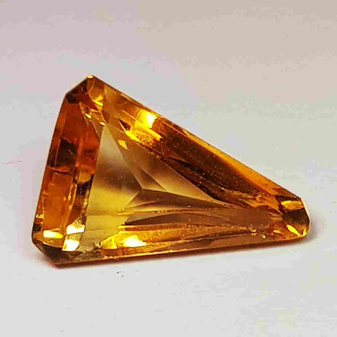 3.38 ct Natural Citrine Triangle Cut (1 of 5)