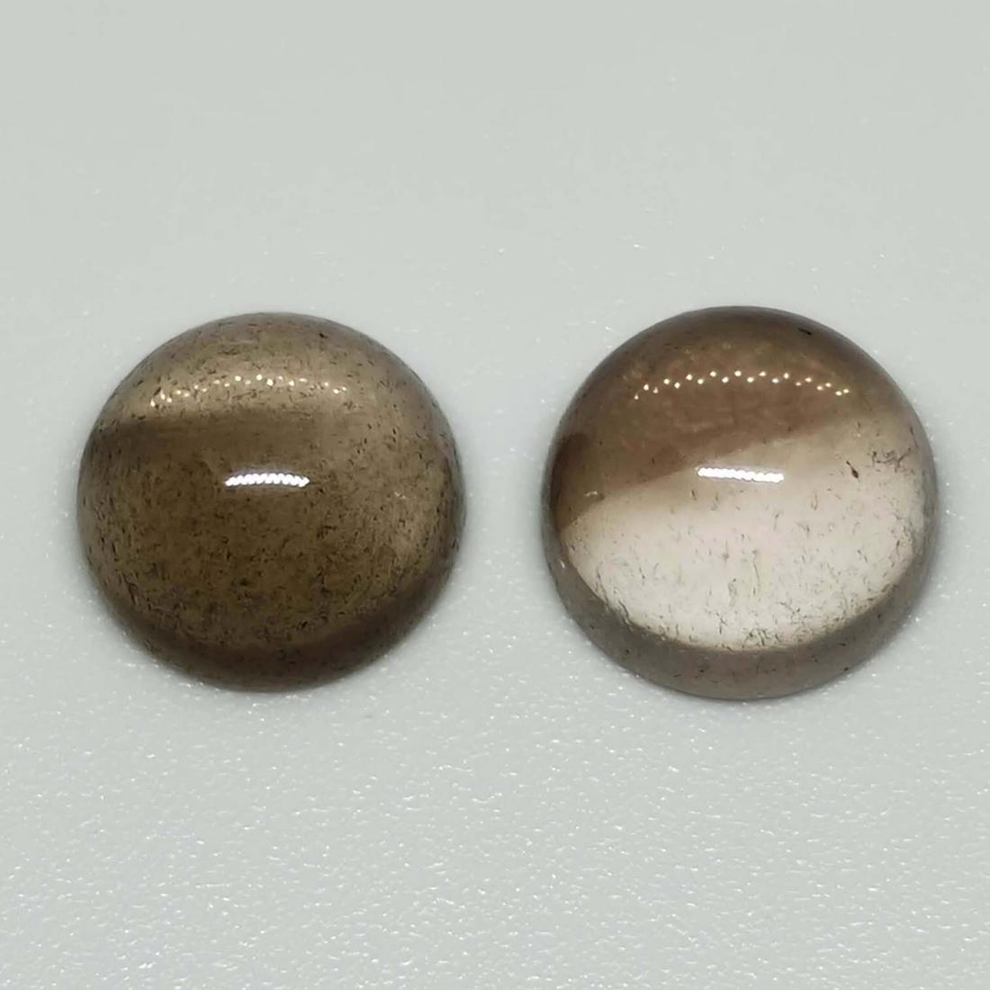 6.25 ct Natural Smoky Quartz Pair: No Reserve! Gemstones: Smoky Quartz Carat Weights: 6.25 ct Size/Dimensions: 9 x 9 x 5 mm Origin : Scotland Shipping: Domestic: Flat-rate of $7.00 to anywhere within the contiguous U.S. International: 