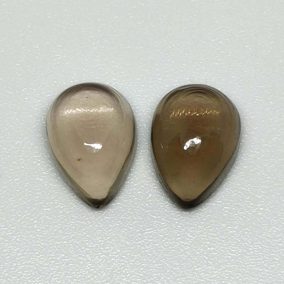 4.80 ct Natural Smoky Quartz Pair: No Reserve! Gemstones: Smoky Quartz Carat Weights: 4.80 ct Size/Dimensions: 10 x 7 x 4.7 mm Origin : Scotland Shipping: Domestic: Flat-rate of $7.00 to anywhere within the contiguous U.S. Internationa
