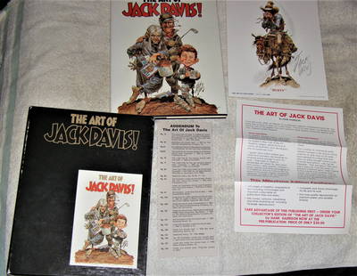 THE ART OF JACK DAVIS - Cartoontist Illustrator MAD: Large Hardcovers in DJ with b&w illustrations of the artists contributions to MAD magazine and other Magazine Illustration, Comic and Cartoon Art, Advertisements for Commercial Purposes etc. He