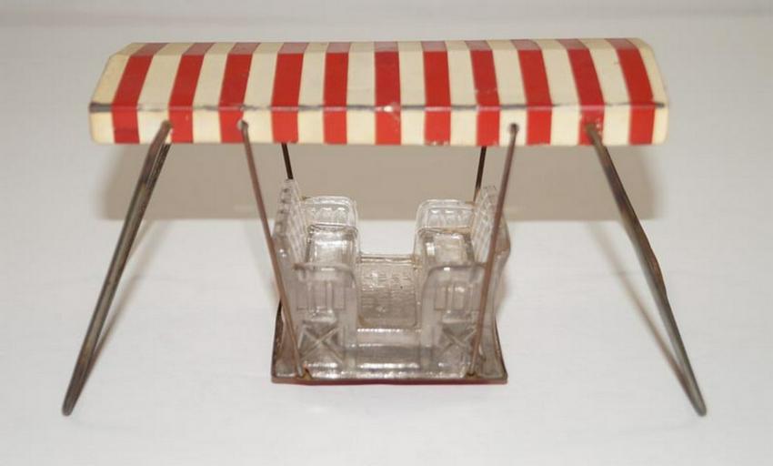 Antique Canopy Glider Swing Glass Candy Container (1 of 5)