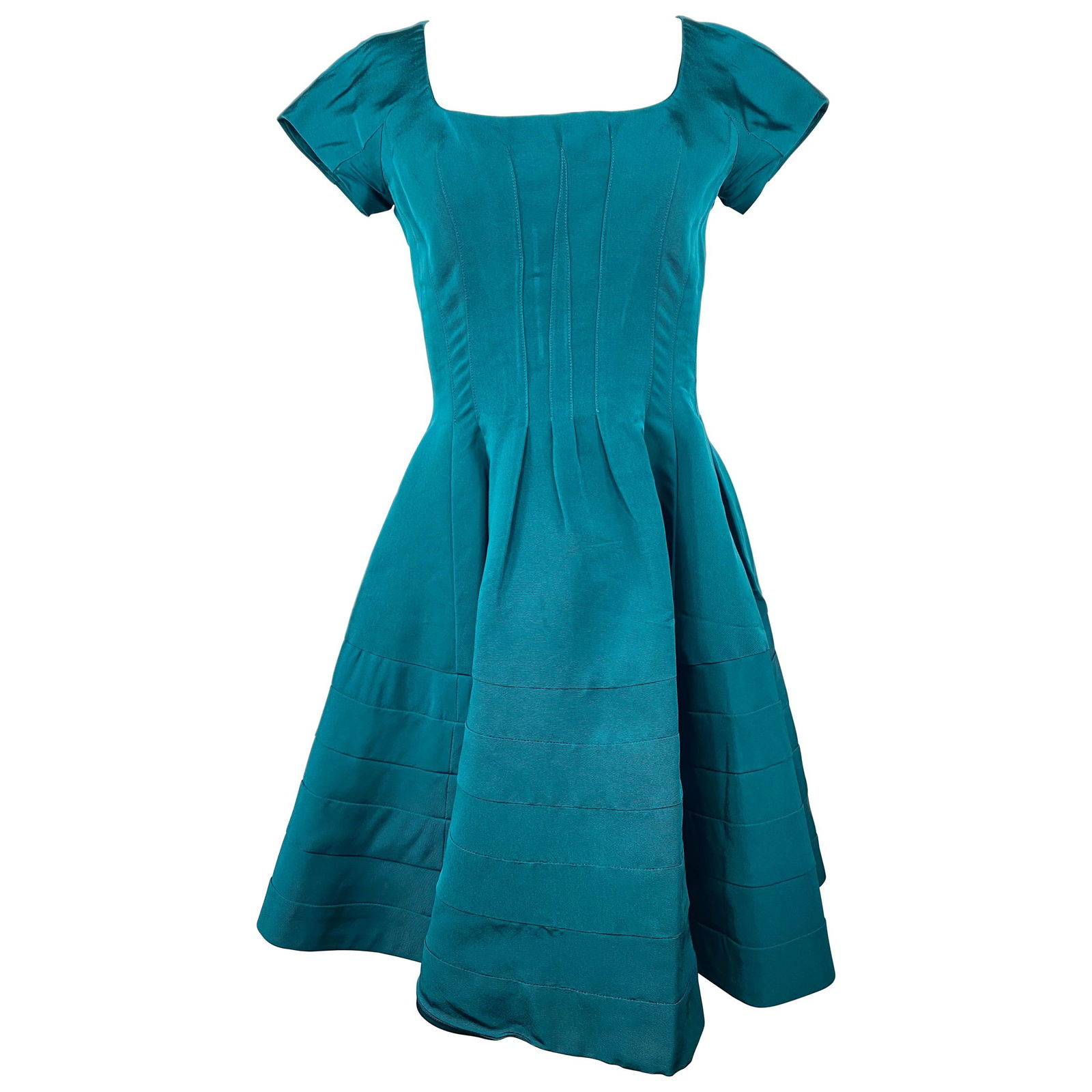 Zac Posen Green Mini Dress Size 6 (1 of 8)