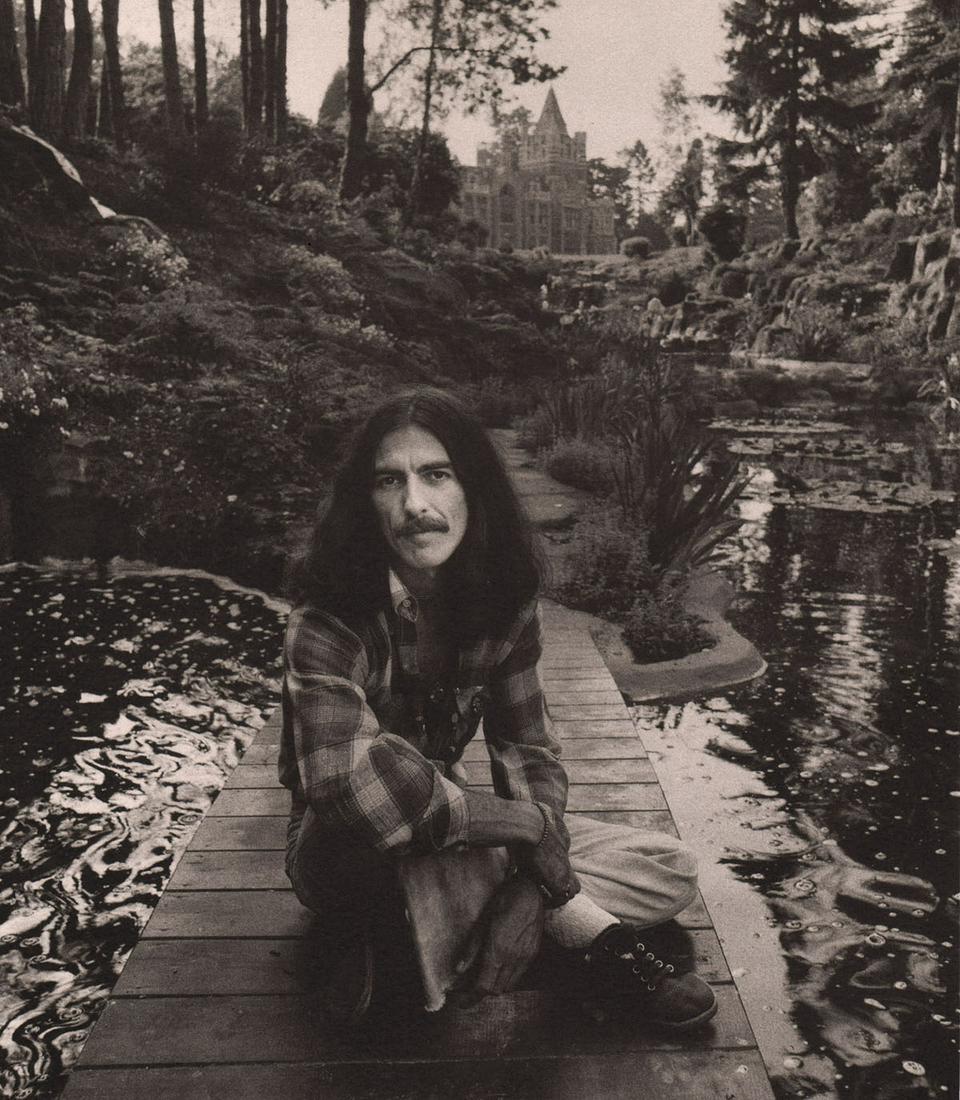 TERRY ONEILL - George Harrison, Henley England, 1975: Artist: TERRY ONEILL Print Title: George Harrison, Henley England, 1975 Printing Date: 1980's Medium: photo-lithograph Printed in: Italy Image Size approx.: 8 x 6.5" Terry O'Neill ((born 30 July 1938)