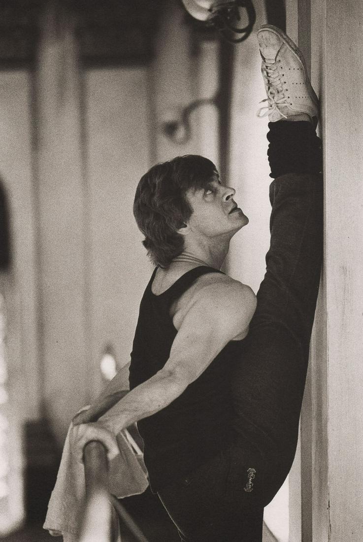 TERRY ONEILL - Mikhail Baryshnikov, 1984: Artist: TERRY ONEILL Print Title: Mikhail Baryshnikov, 1984 Printing Date: 1980's Medium: photo-lithograph Printed in: Italy Image Size approx.: 9.5 x 6.5" Terry O'Neill ((born 30 July 1938) is a Brit