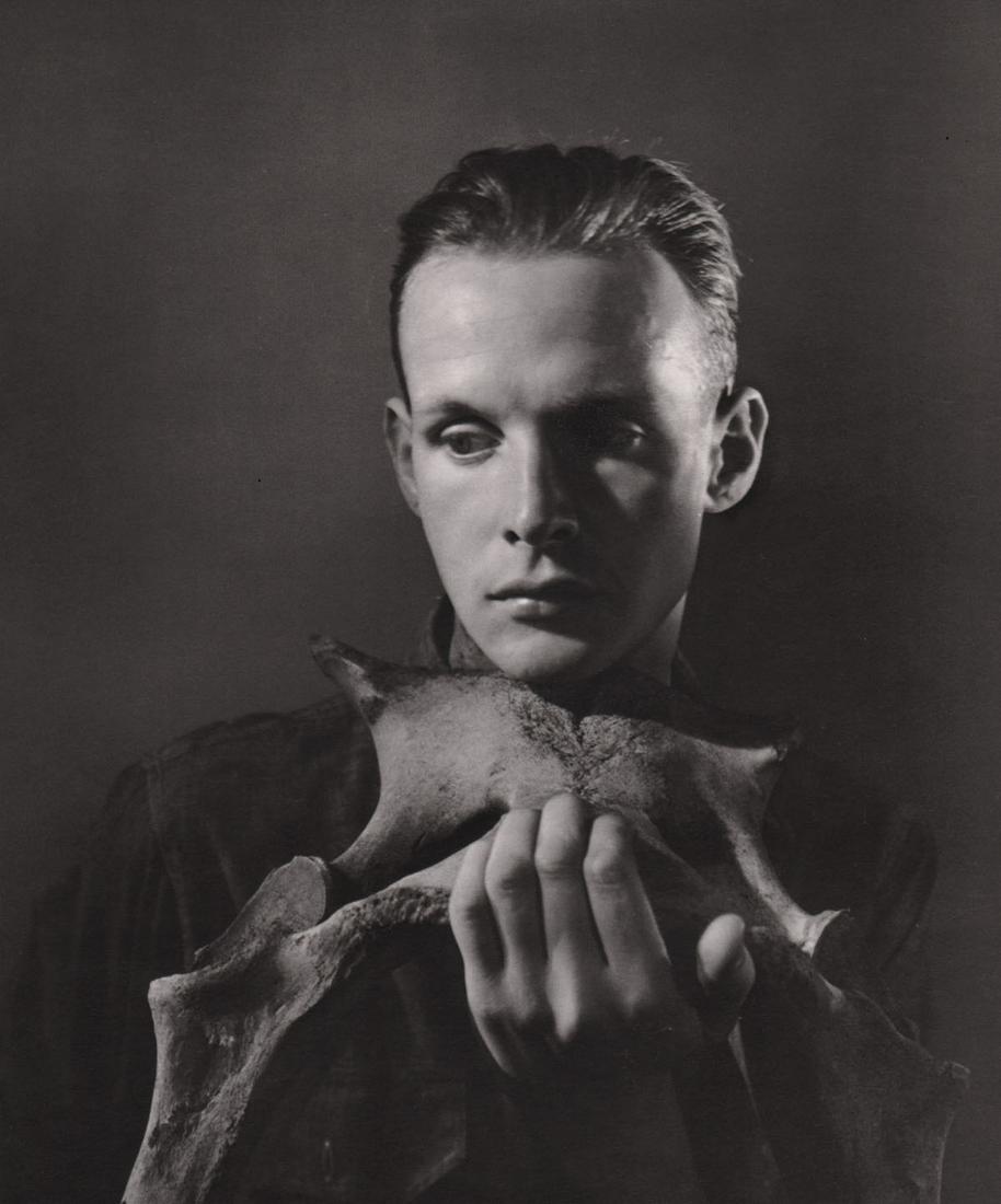 GEORGE PLATT LYNES - Henri Cartier-Bresson, 1938: Artist: GEORGE PLATT LYNES Print Title: Henri Cartier-Bresson, 1938 Medium: Duotone Photoengraving Printing Date: 1990's Printed in USA Image Size: 8.5 X 7" George Platt Lynes (1907-1955).was an Ameri