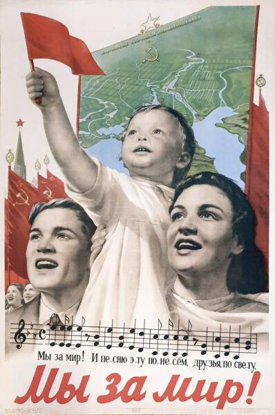 Russian Soviet Original Propaganda Poster 1952 (1 of 8)